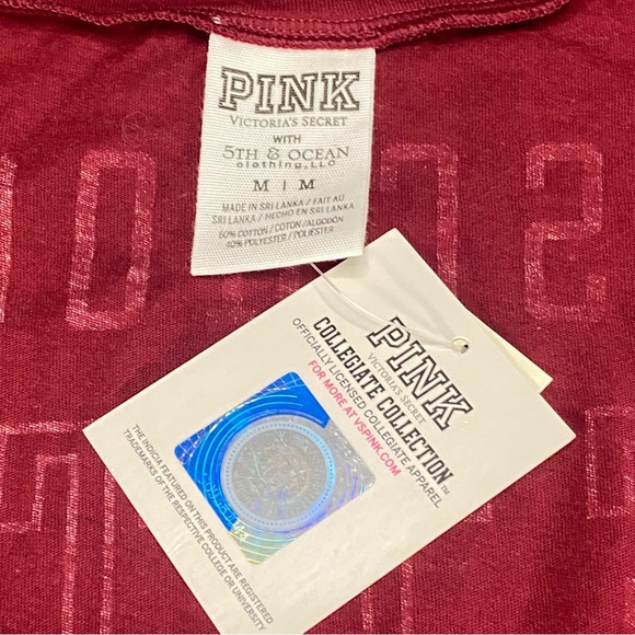 Pink Victoria’s Secret with 5th & Ocean Clothing  VT Shirt Size M - Picture 2 of 9